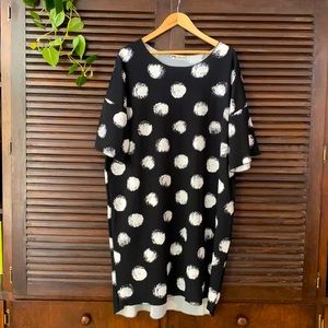 Oversized black T-shirt dress